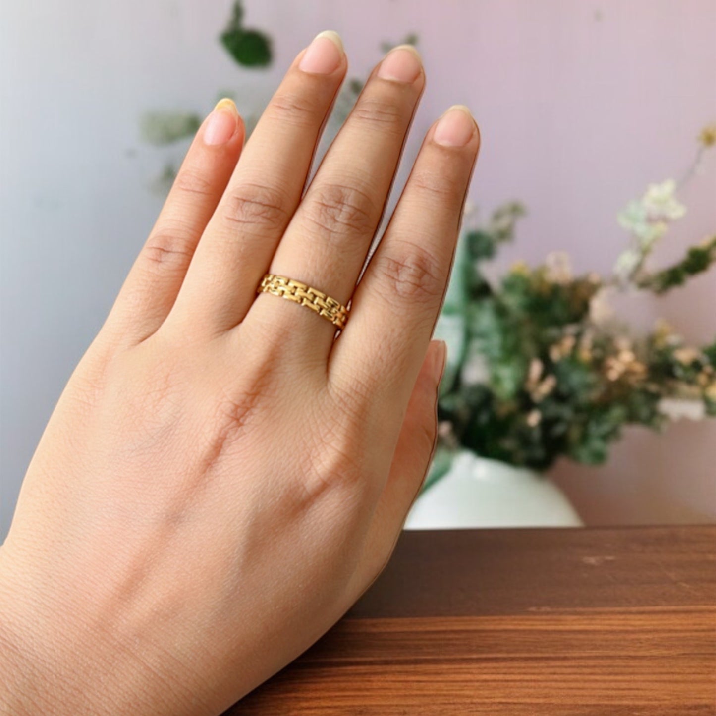 18K Gold PVD Plating Ring