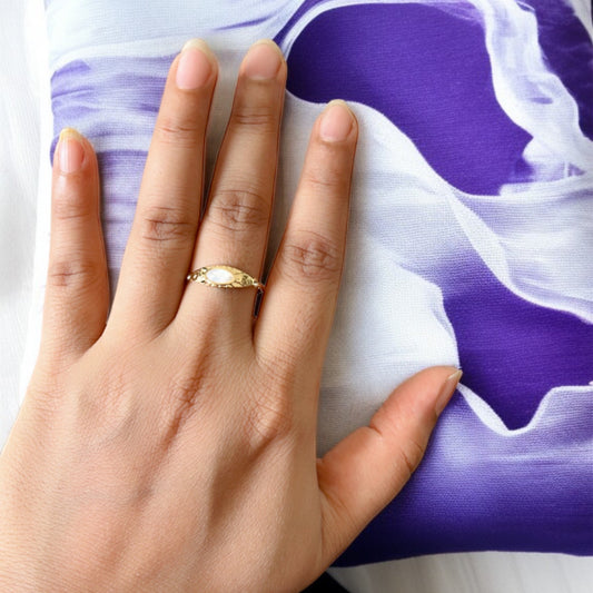 18K Gold Natural Shell Ring