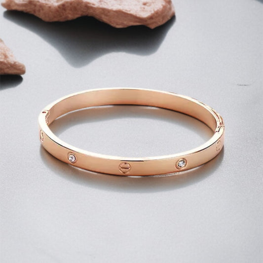 Rose Gold Zircon Studded Bracelet