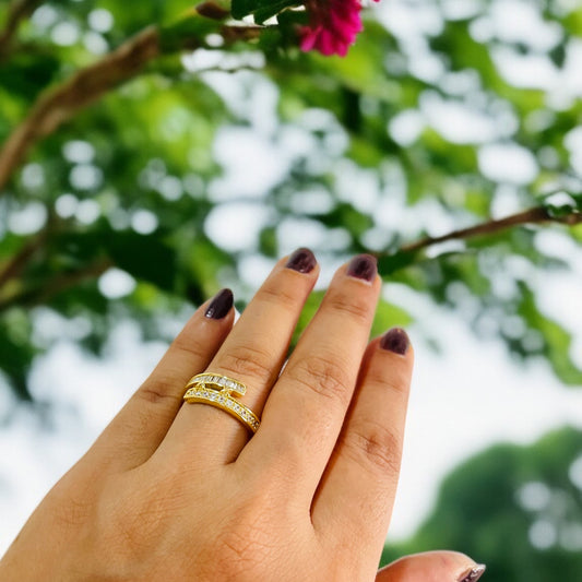 AD Studded Antitarnish Ring