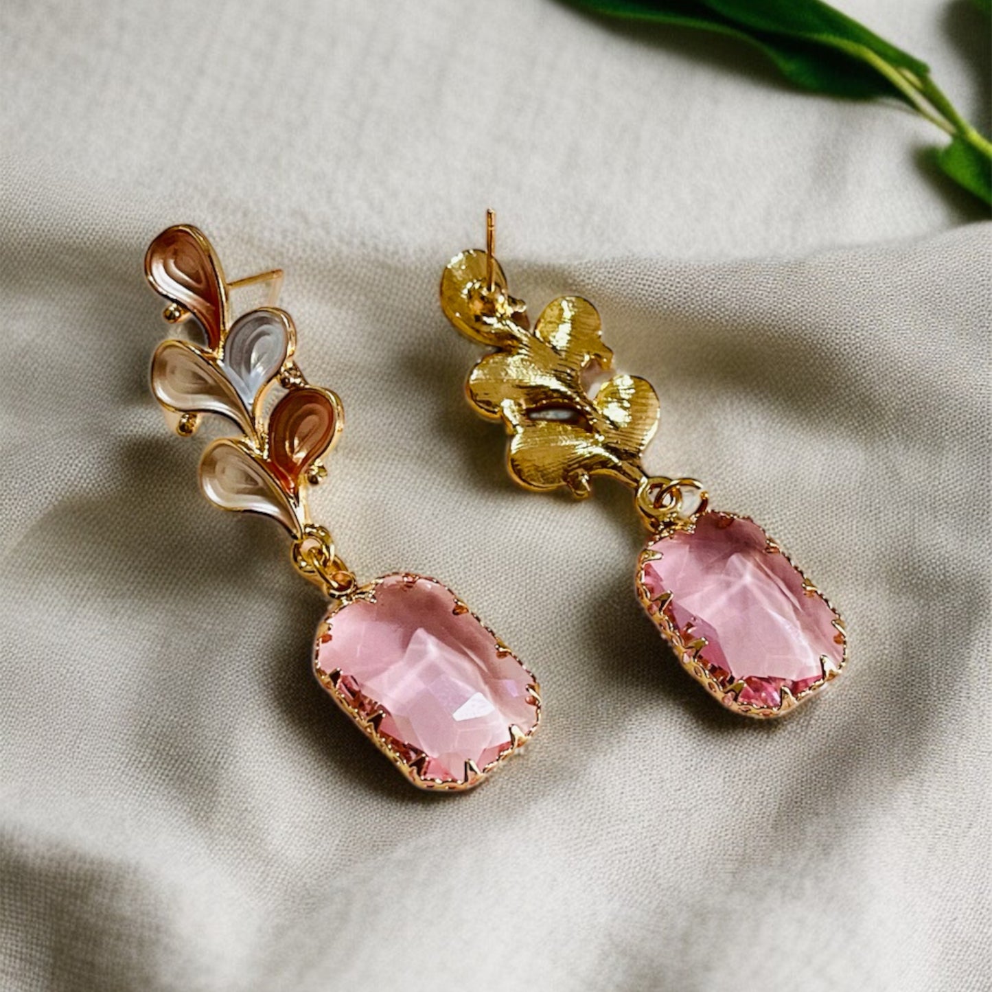 Pink AD Drop Earrings