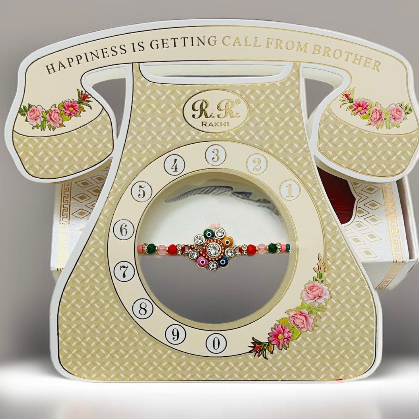 Evil Eye CZ Stone Thread Rakhi