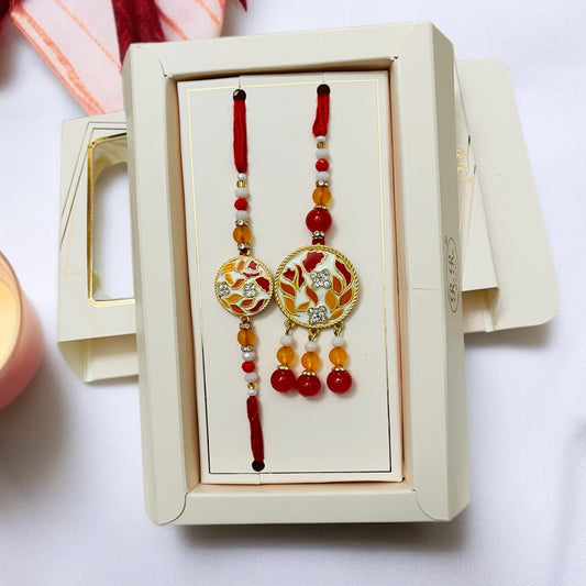 Meenakari And AD Bhaiya Bhabhi Rakhi