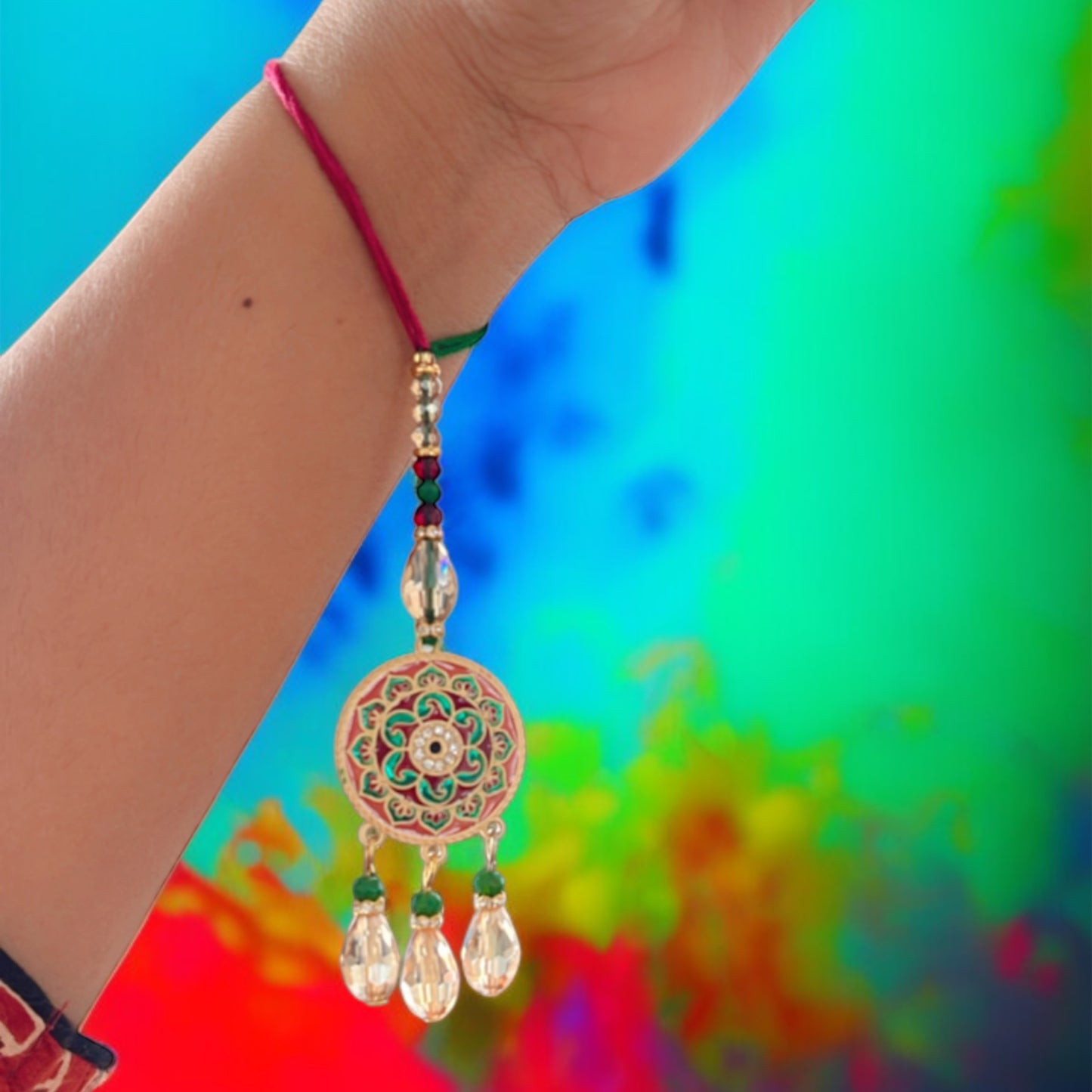 Meenakari And CZ Bhaiya Bhabhi Rakhi