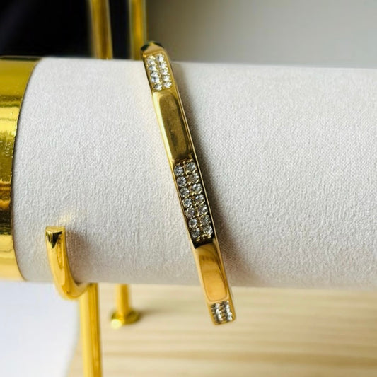 AD Studded Gold Bracelet