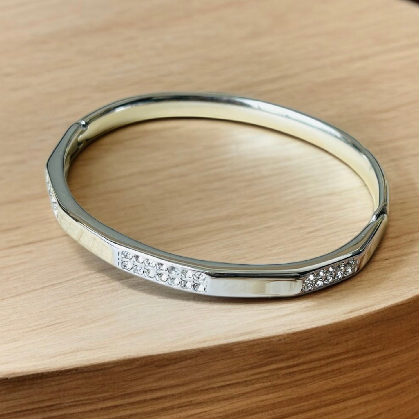AD Studded Silver Bracelet