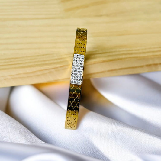 AD Studded Gold Bracelet