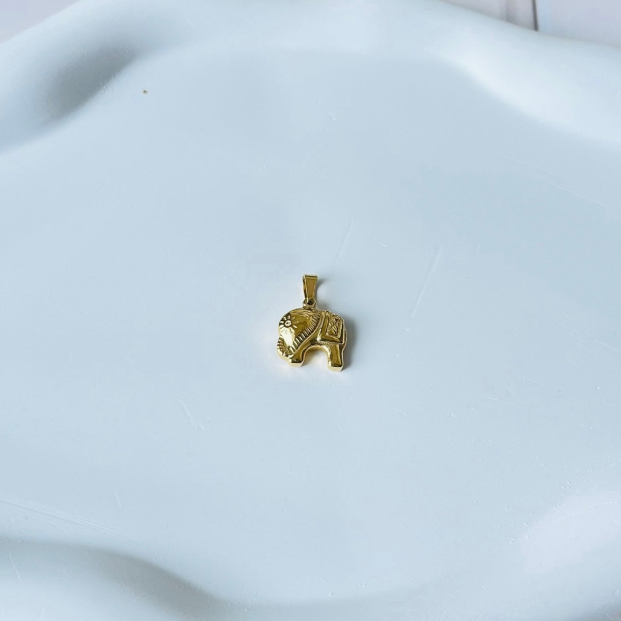 Gold Elephant Pendant Only