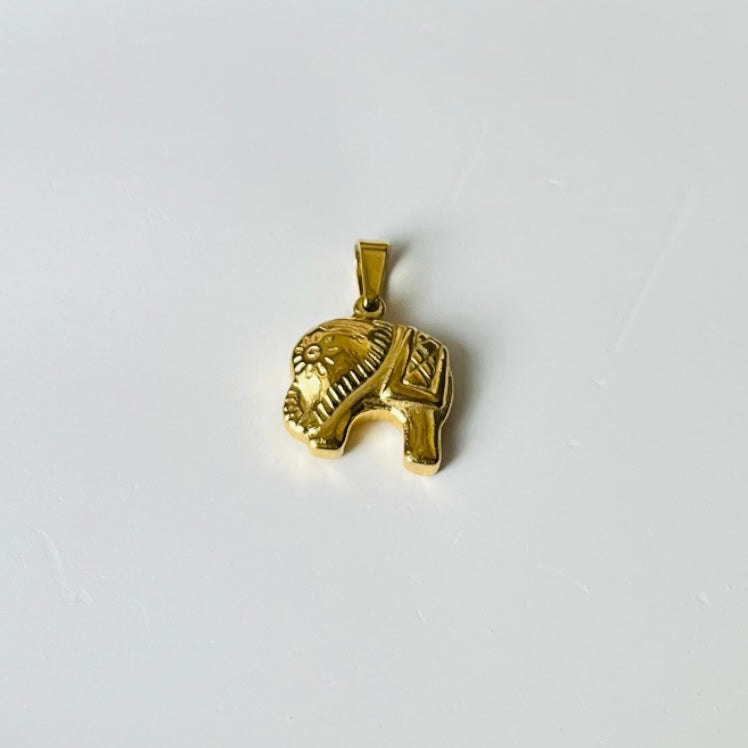Gold Elephant Pendant Only