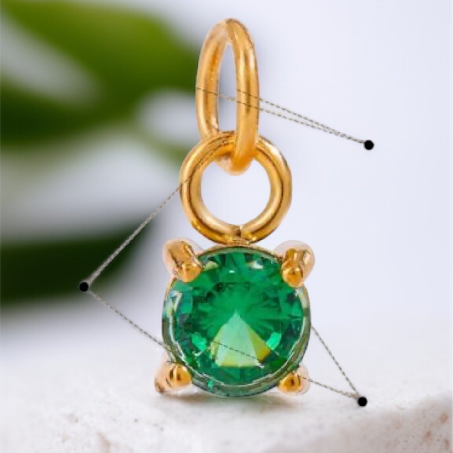 Mint Green Stone Charm Only