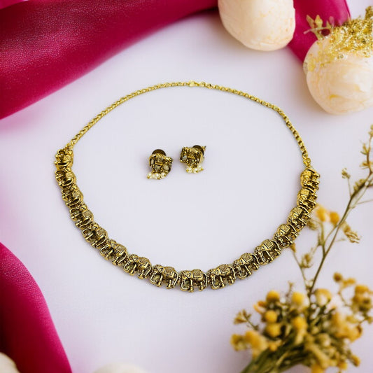 Elephant Collar Necklace Set