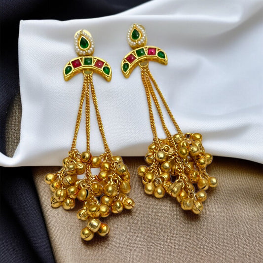 Kashmiri Ghunghroo Drop Earrings