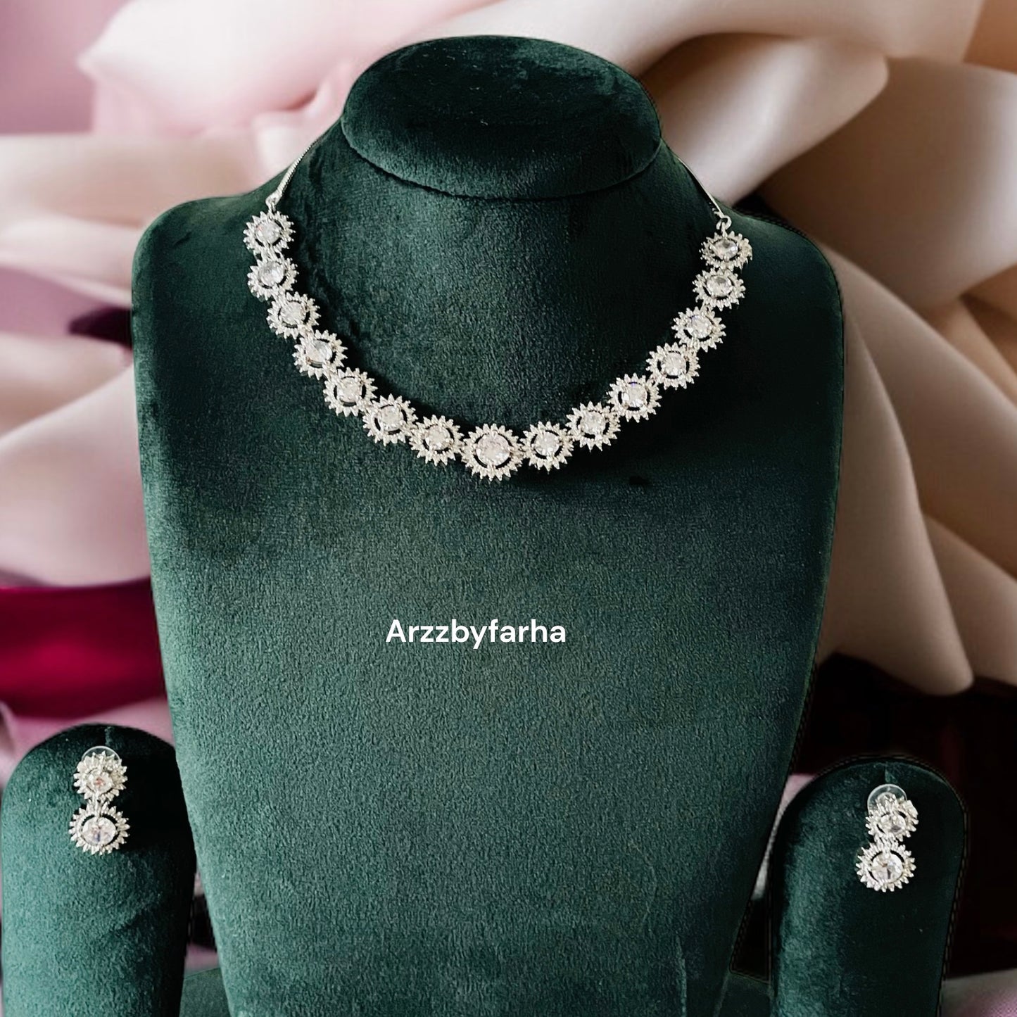 White AD Necklace Set