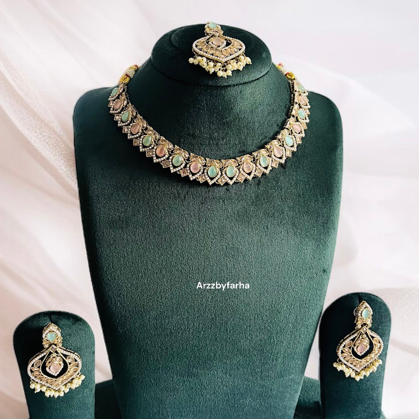 Pink & Mint Necklace Set