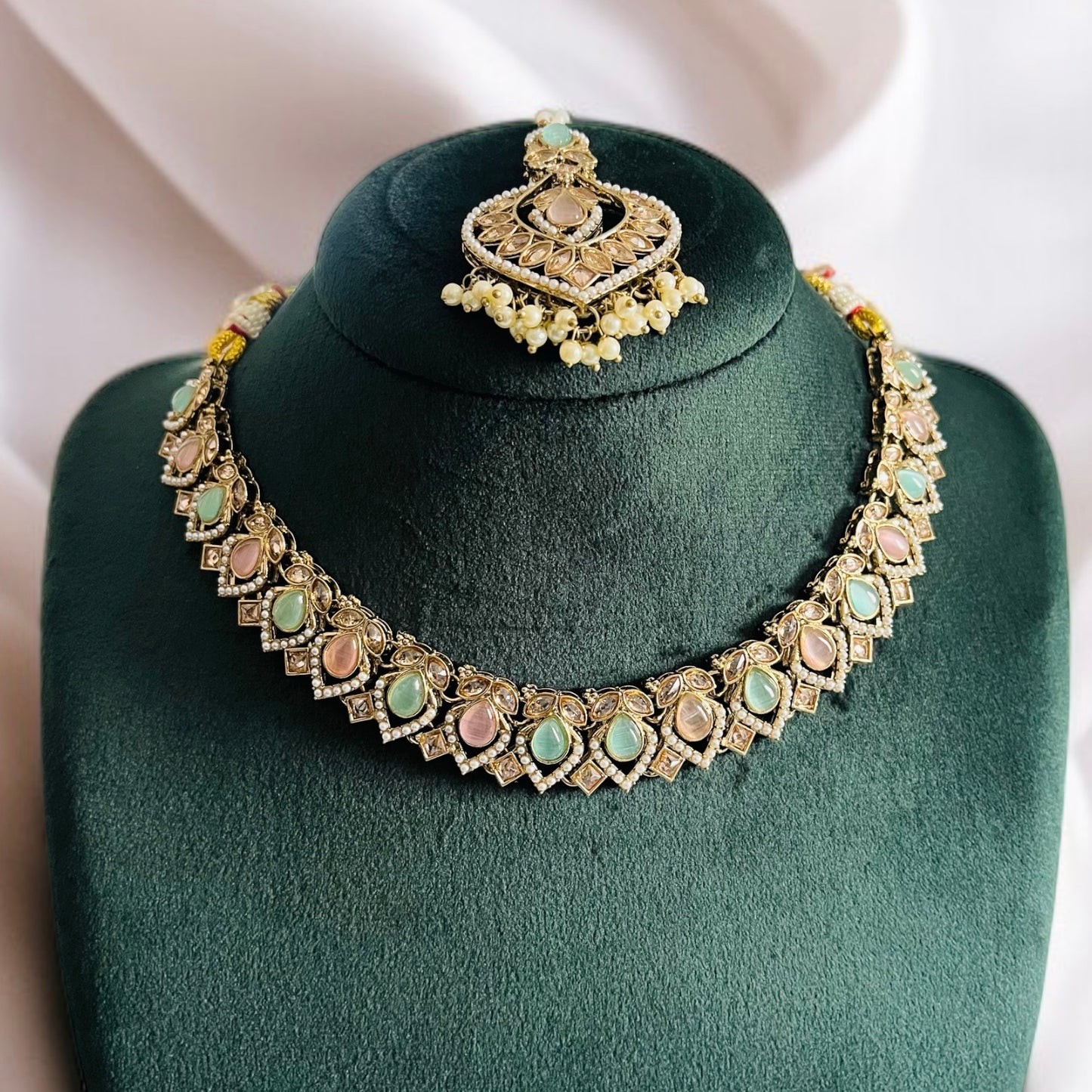 Pink & Mint Necklace Set