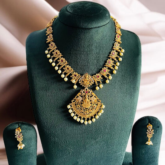 Gold Temple Necklace Set