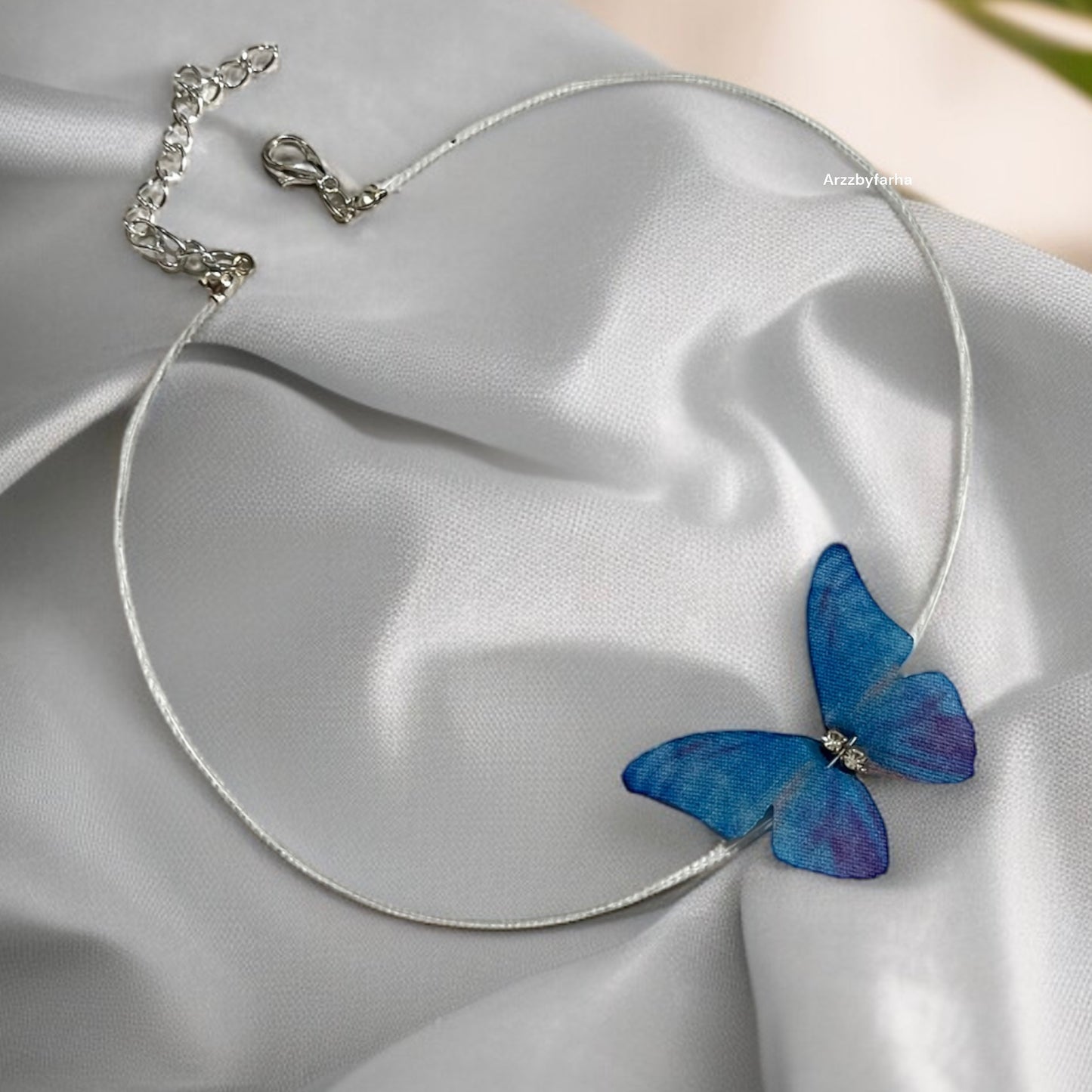 Butterfly Transparent String Choker Necklace