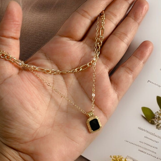 Black Rose Gold Chain Necklace