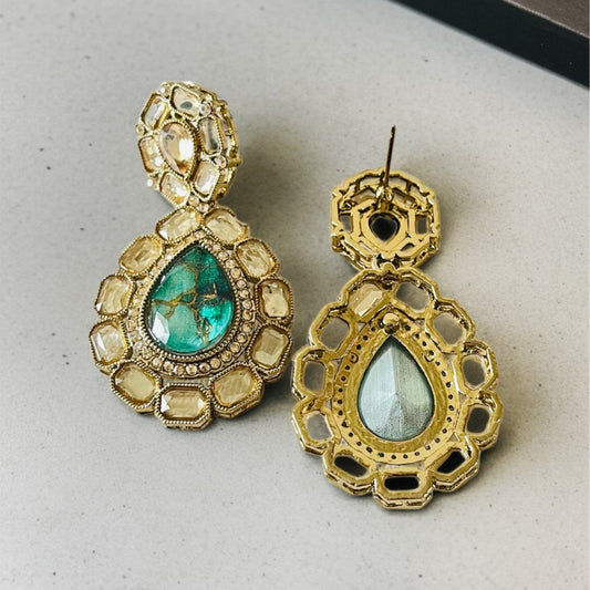 Rainbow Stone Kundan Earrings