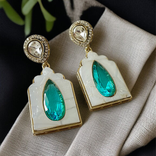 Kundan MOP Stone Earrings