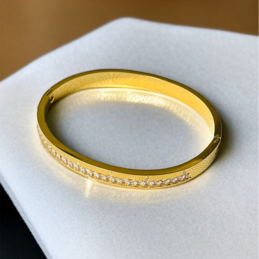 AD Studded Gold Bracelet