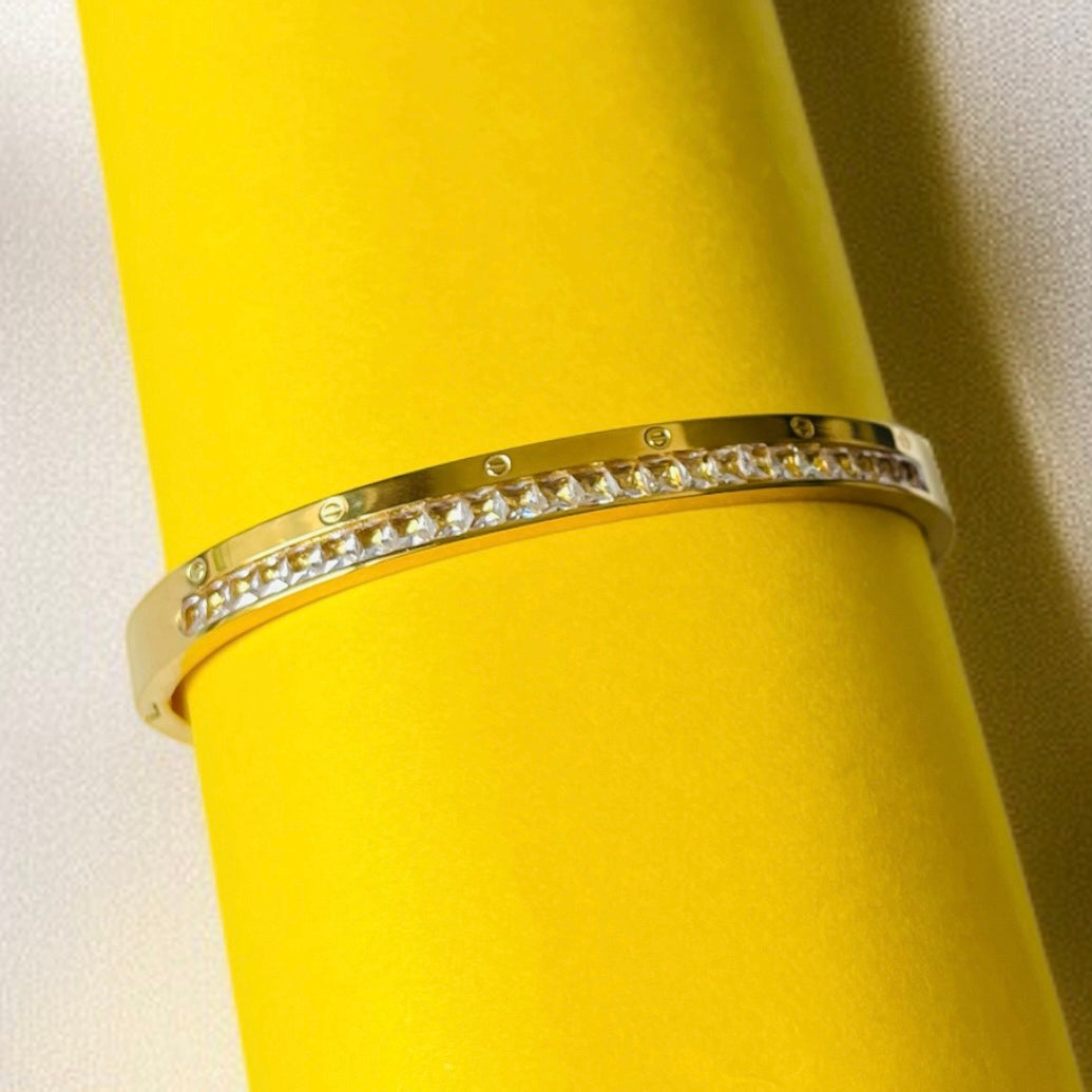 AD Studded Gold Bracelet