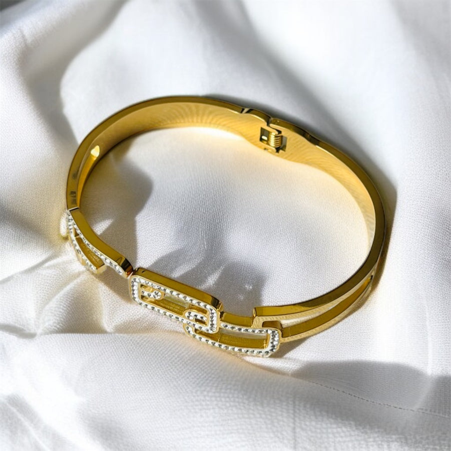 AD Studded Gold Bracelet
