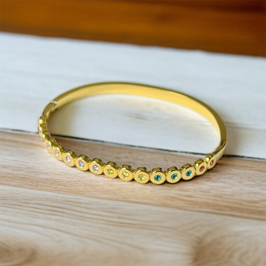 Multicolor Stone Sleek Bracelet