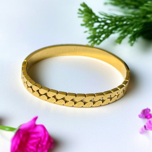 Textured Gold Cuff Bracelet