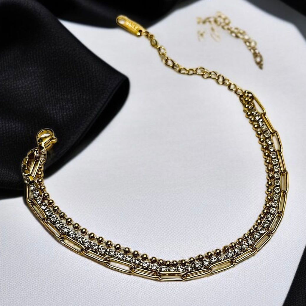 3 Layer Tennis Chain Bracelet