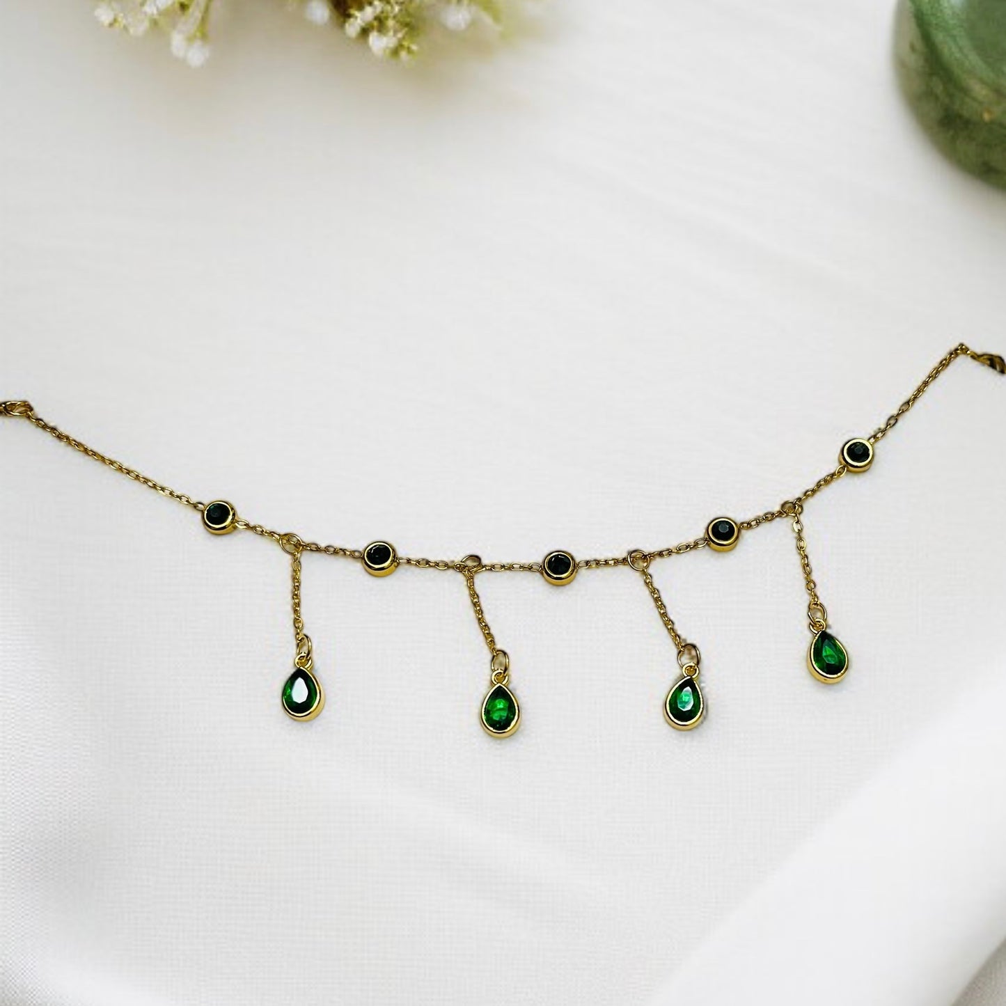 Hanging Stone Chain Bracelet
