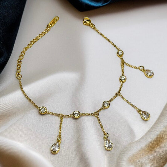 Hanging Stone Chain Bracelet