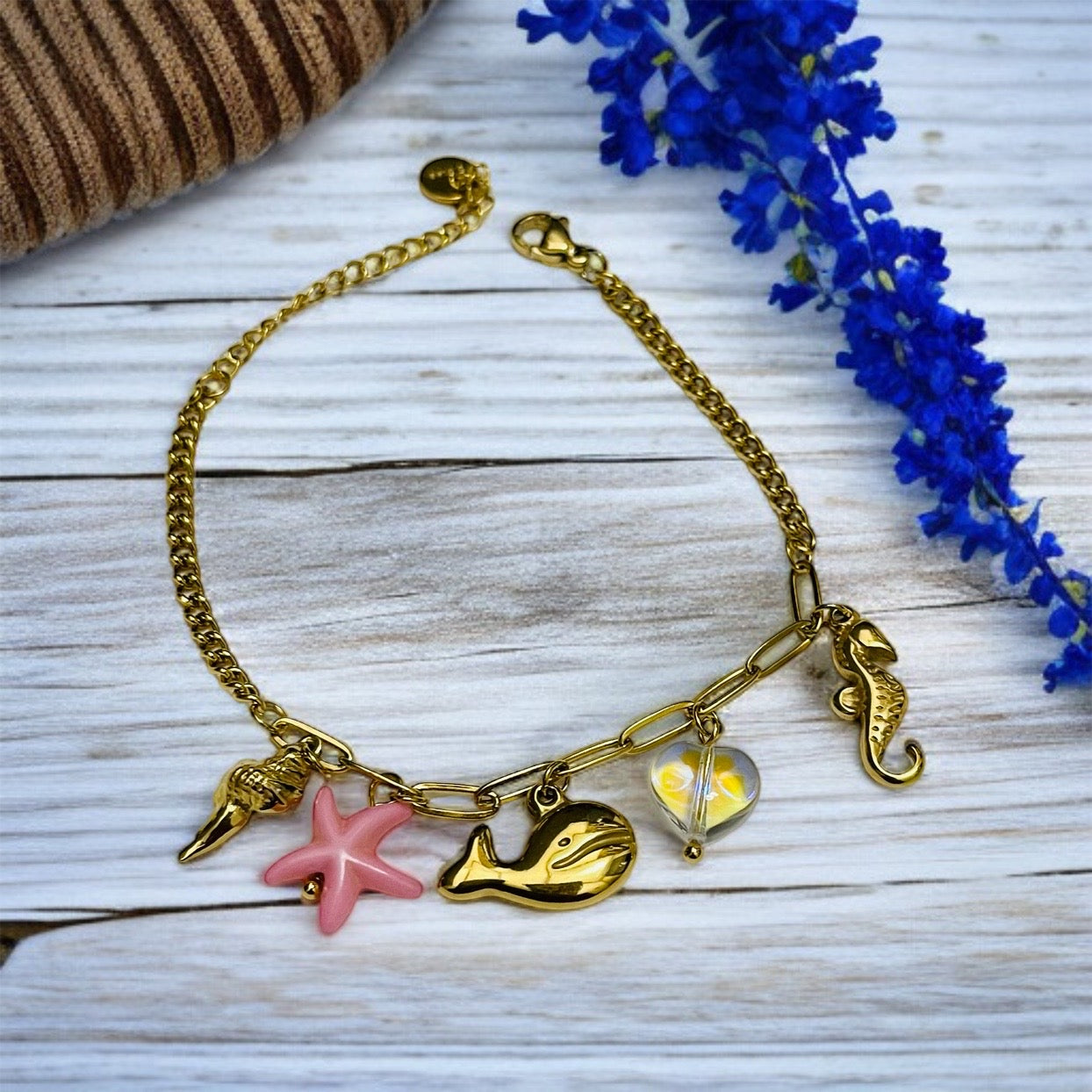 Star Fish Charms Chain Bracelet