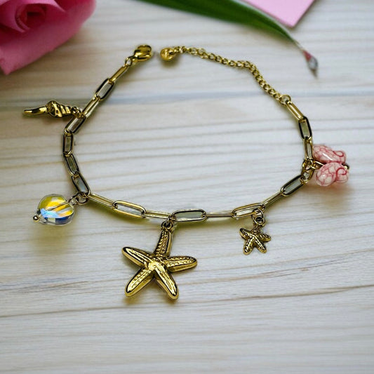Star Butterfly Charms Chain Bracelet