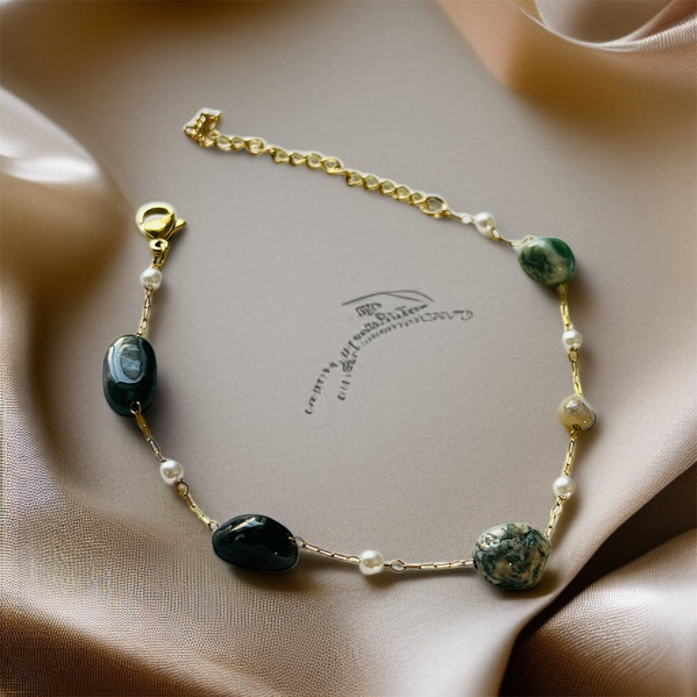Natural Stone Chain Bracelet