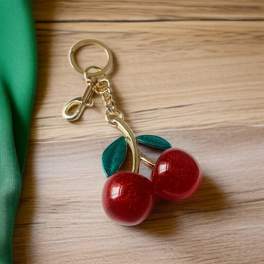 Cherry Keychain Bag Charm