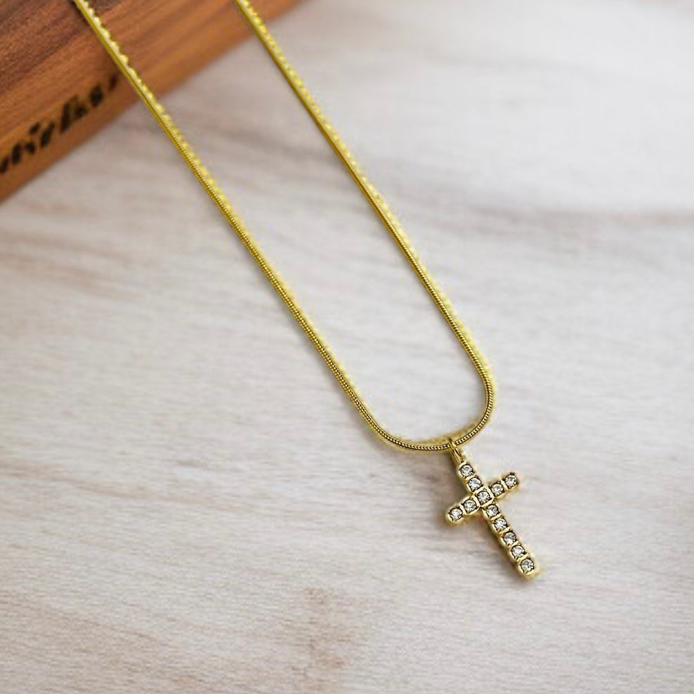 Cross Zircon Chain Necklace