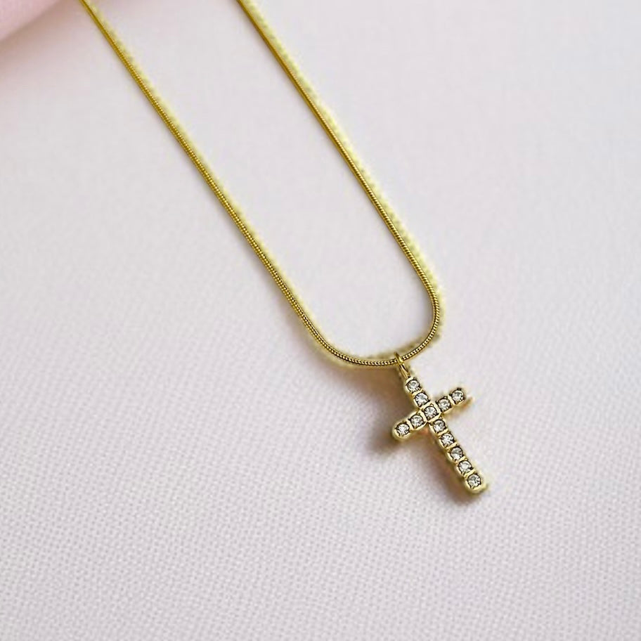 Cross Zircon Chain Necklace