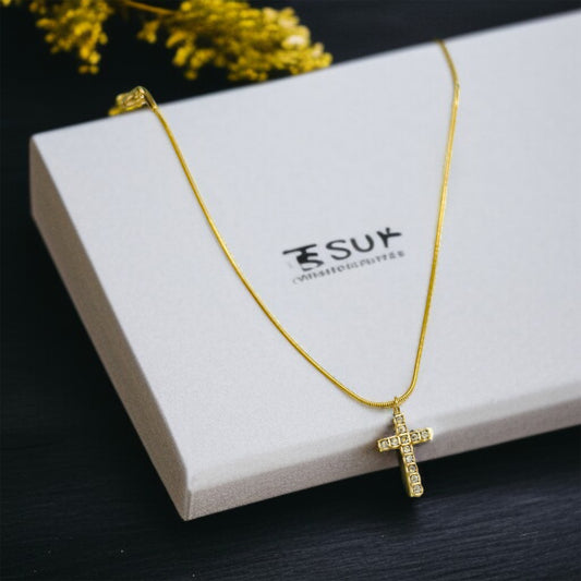 Cross Zircon Chain Necklace