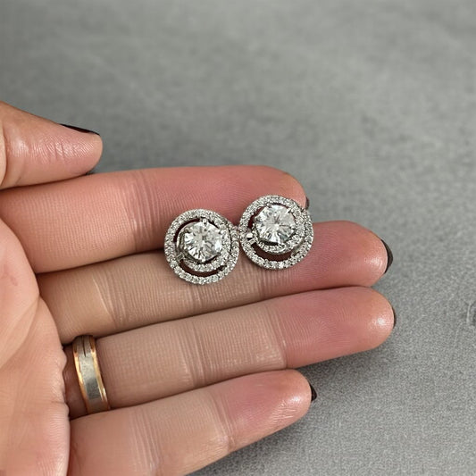 2 in 1 Diamond Studs Earrings