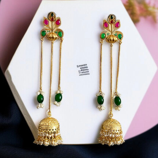 Hanging Jhumka Beads Earrings