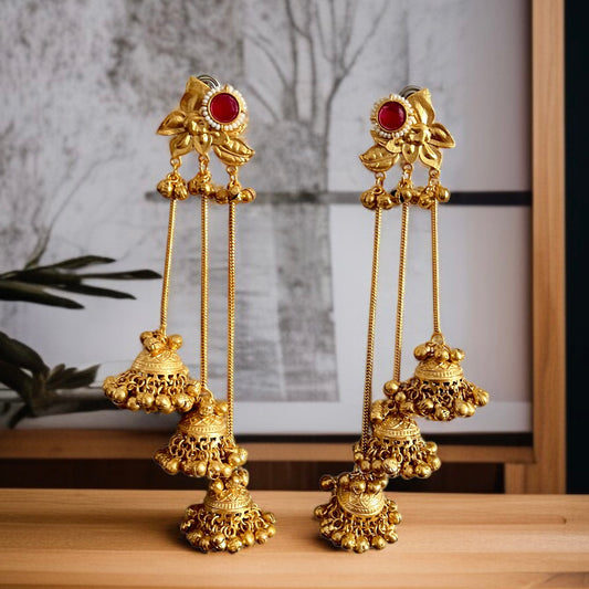 Hanging Jhumkas Kashmiri Earrings
