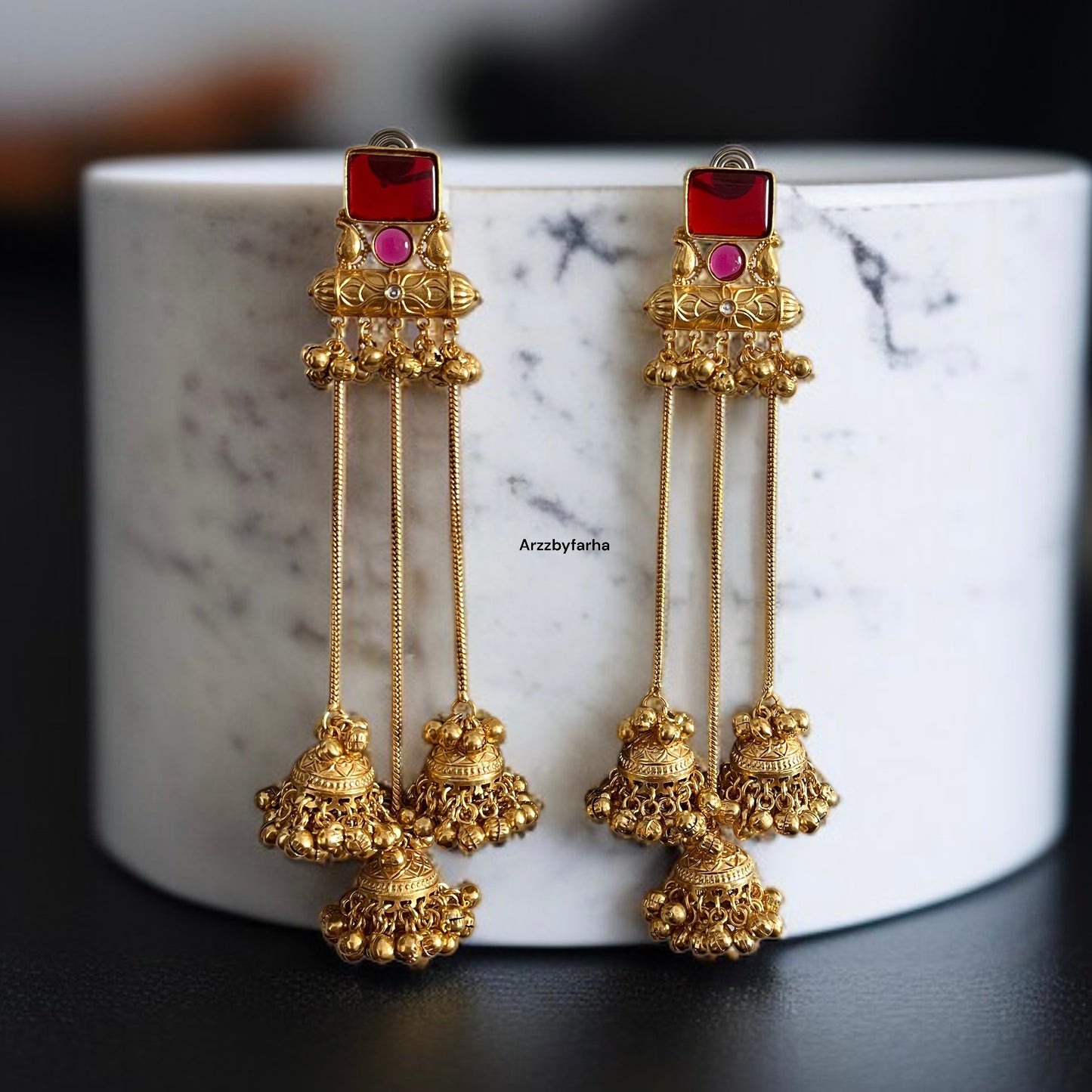 Hanging Jhumka Kashmiri Earrings