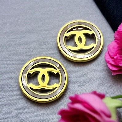 Brand Inspired MOP Studs Earrings