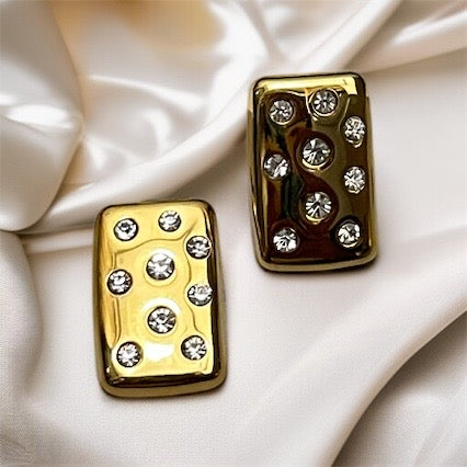 AD Studded Gold Studs Earrings