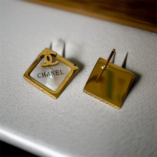 Brand Inspired MOP Studs Earrings