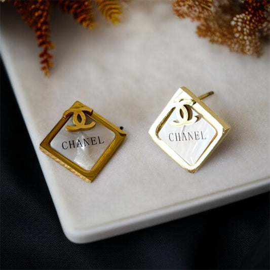 Brand Inspired MOP Studs Earrings