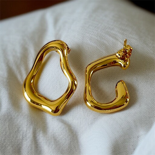 Gold Mismatched Studs  Earrings