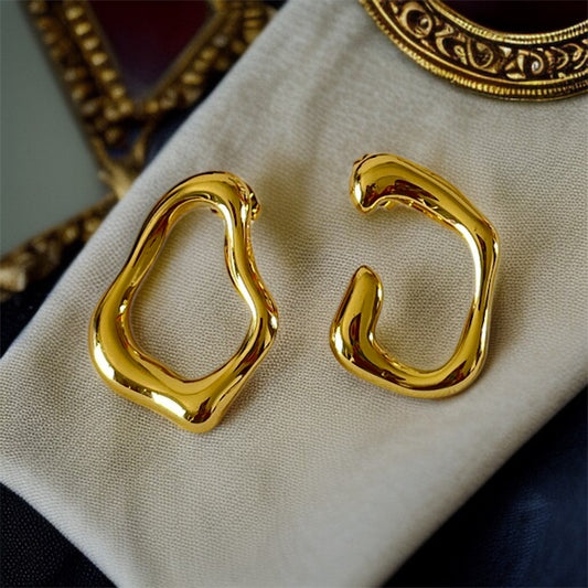 Gold Mismatched Studs  Earrings