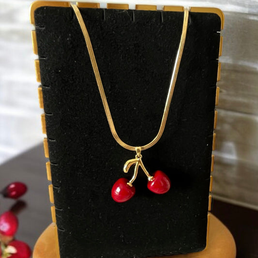 Cherry Pendant Chain Necklace